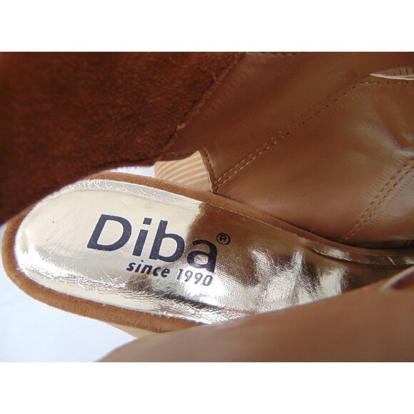 Diba True Tren Dee Brown Suede Lace Up Heels Size 10 Gladiator Shoes Lace Up - Picture 9 of 11
